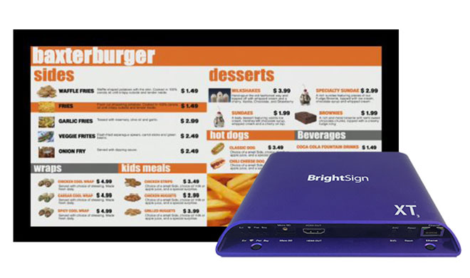Возможности обновленных медиаплееров BrightSign для кафе и ресторанов